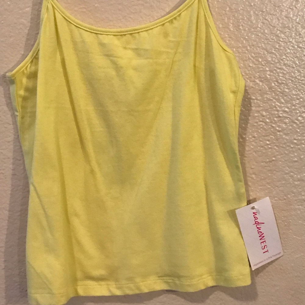 Yellow crop tank top